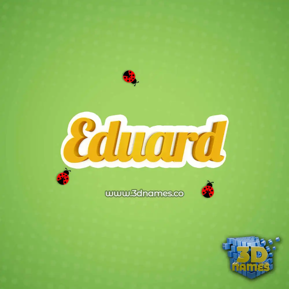eduard in Ladybugs style - 3D name wallpaper