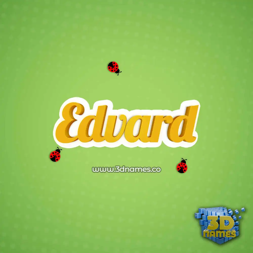 edvard in Ladybugs style - 3D name wallpaper