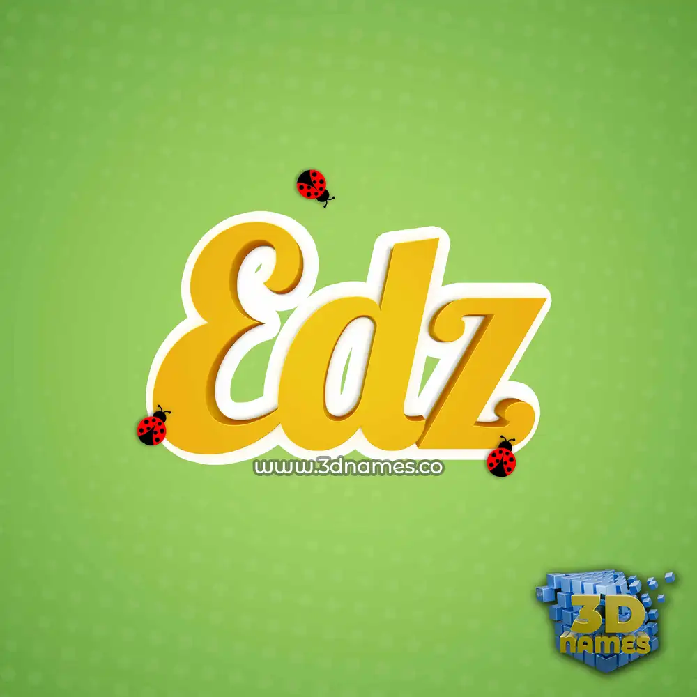 edz in Ladybugs style - 3D name wallpaper