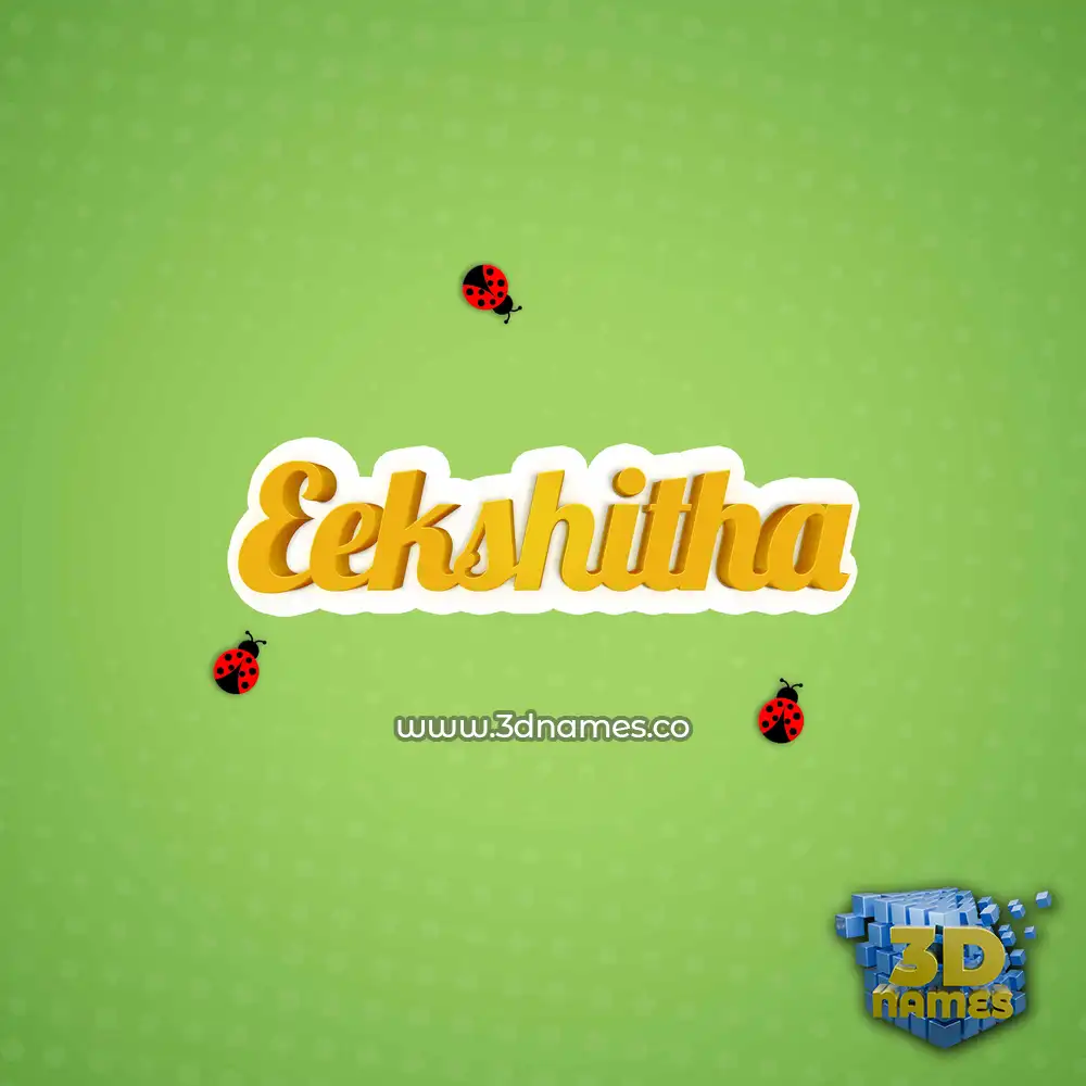 eekshitha in Ladybugs style - 3D name wallpaper