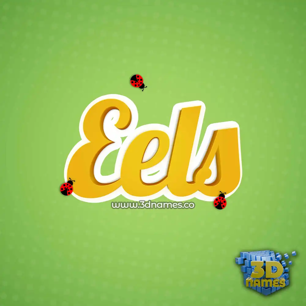 eels in Ladybugs style - 3D name wallpaper