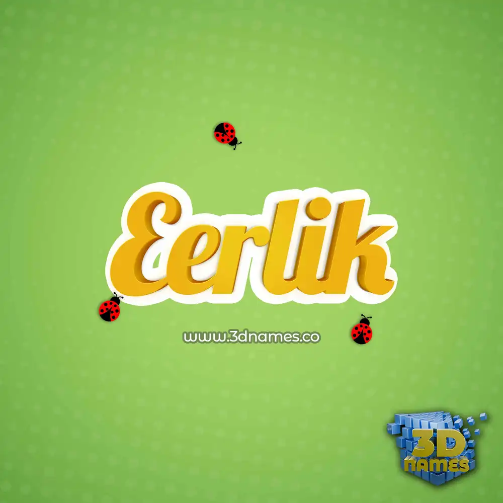 eerlik in Ladybugs style - 3D name wallpaper