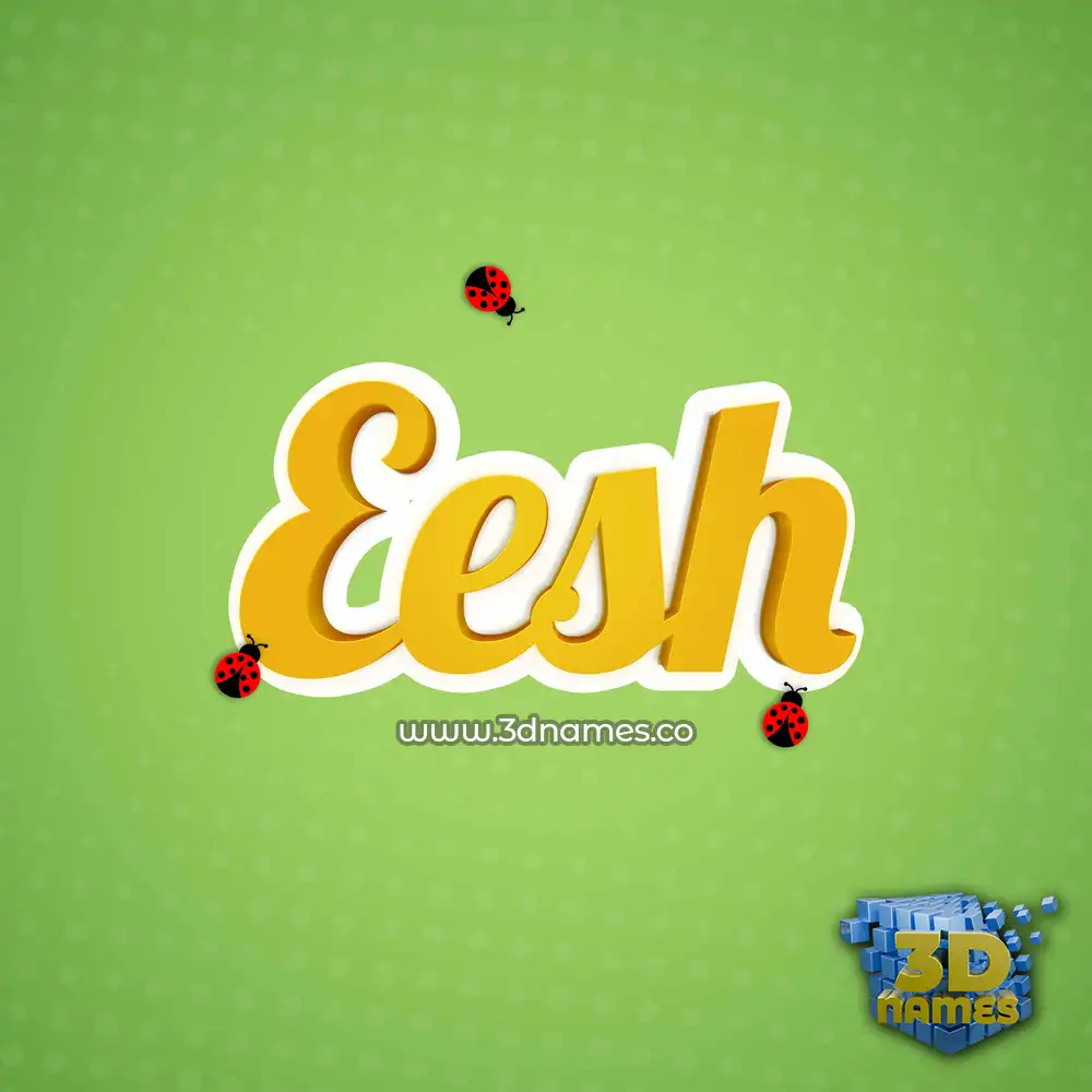 eesh in Ladybugs style - 3D name wallpaper