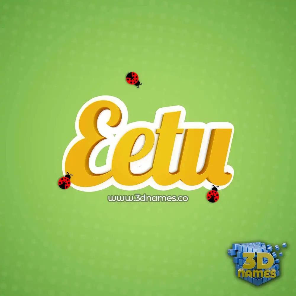 eetu in Ladybugs style - 3D name wallpaper