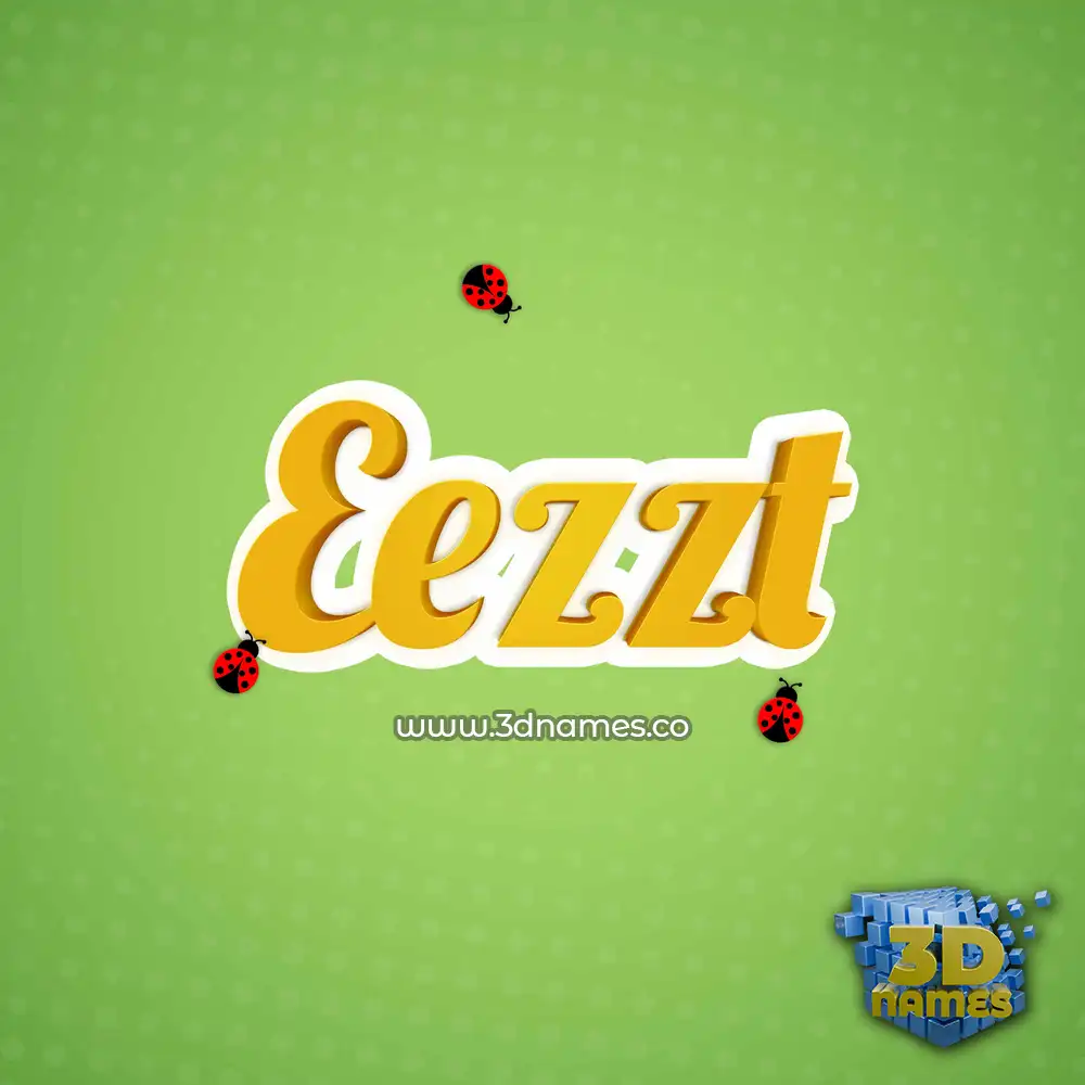 eezzt in Ladybugs style - 3D name wallpaper
