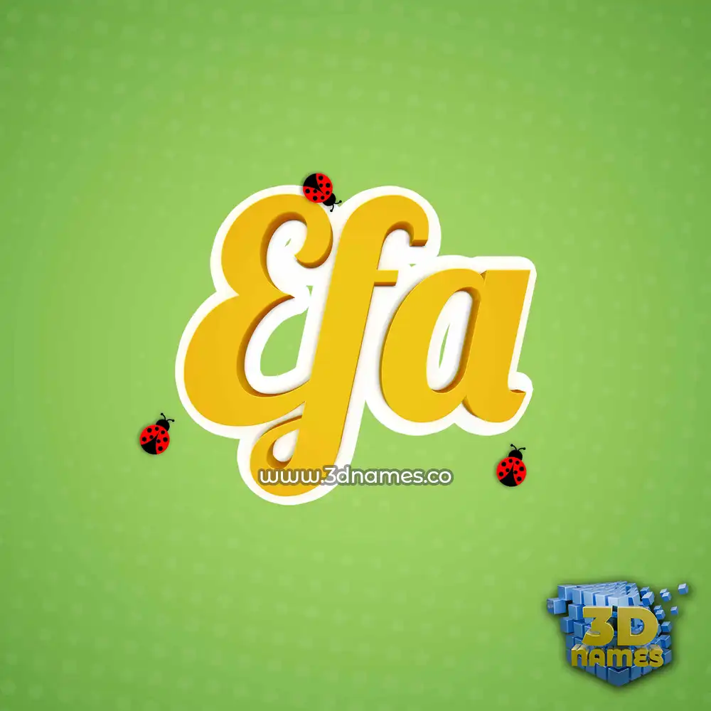 efa in Ladybugs style - 3D name wallpaper