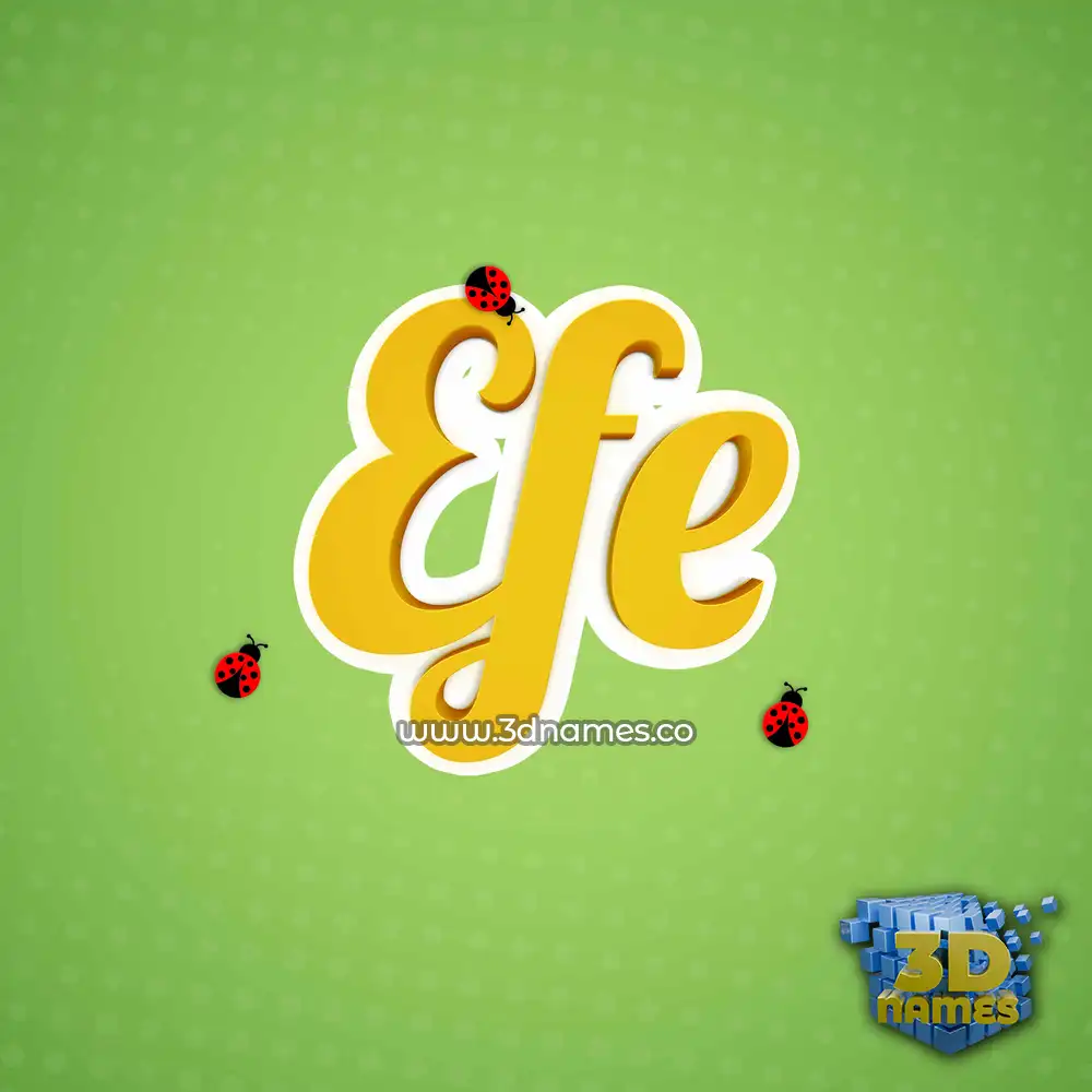 efe in Ladybugs style - 3D name wallpaper