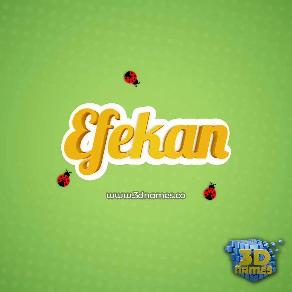 efekan in Ladybugs style - 3D name wallpaper