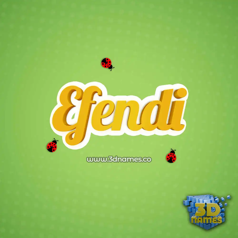 efendi in Ladybugs style - 3D name wallpaper
