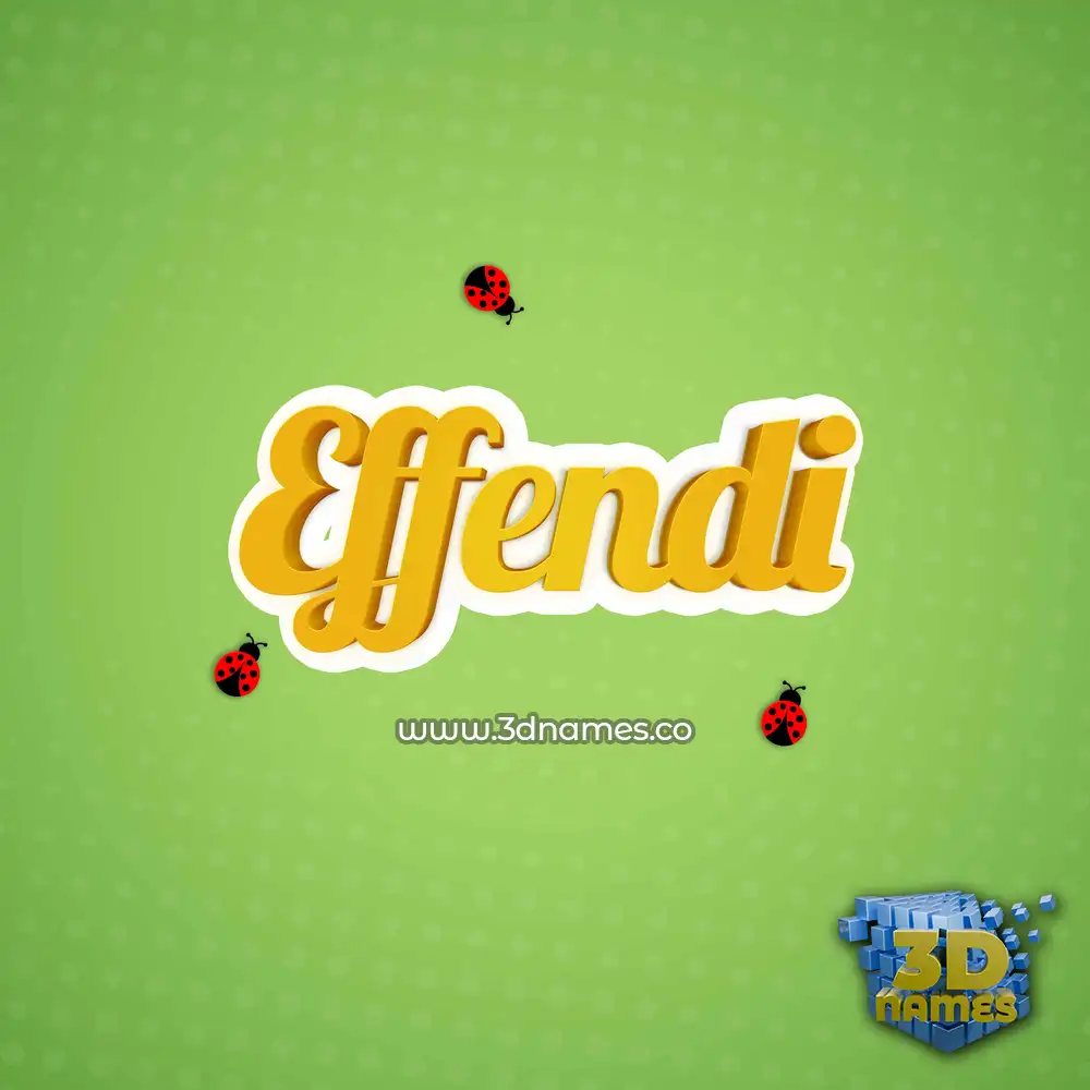 effendi in Ladybugs style - 3D name wallpaper