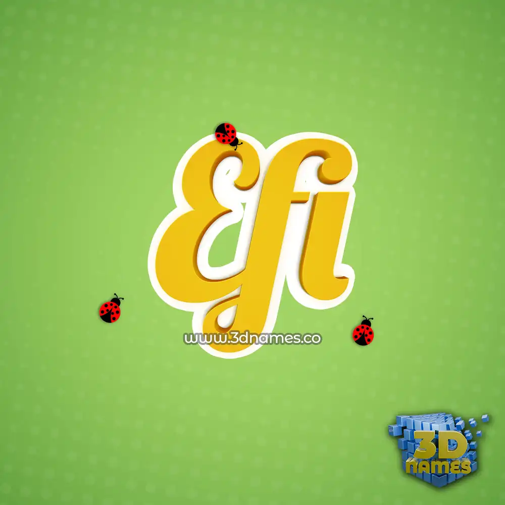 efi in Ladybugs style - 3D name wallpaper