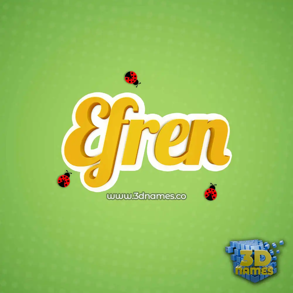 efren in Ladybugs style - 3D name wallpaper