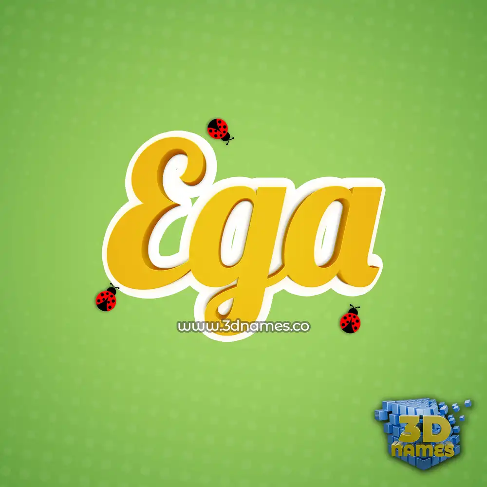 ega in Ladybugs style - 3D name wallpaper