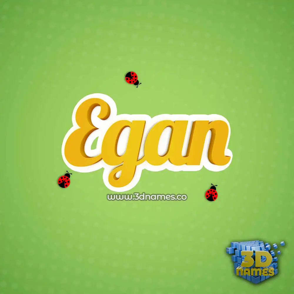 egan in Ladybugs style - 3D name wallpaper