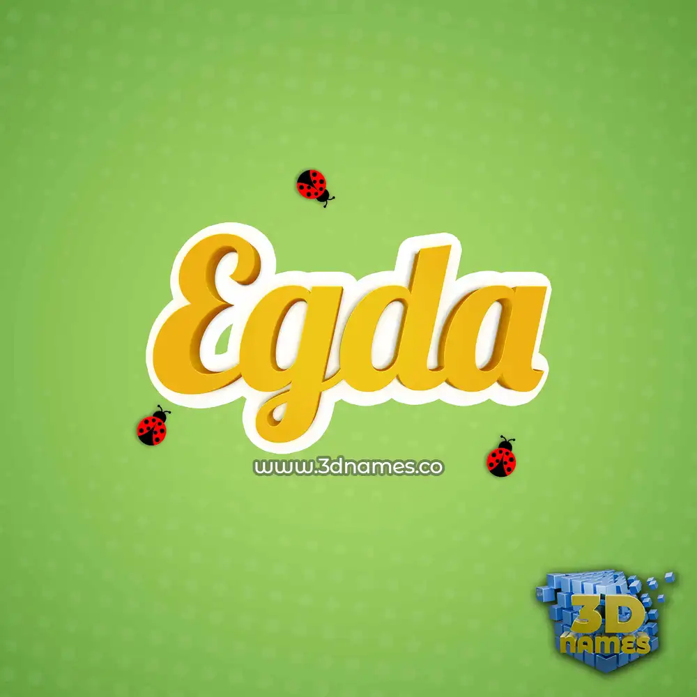 egda in Ladybugs style - 3D name wallpaper