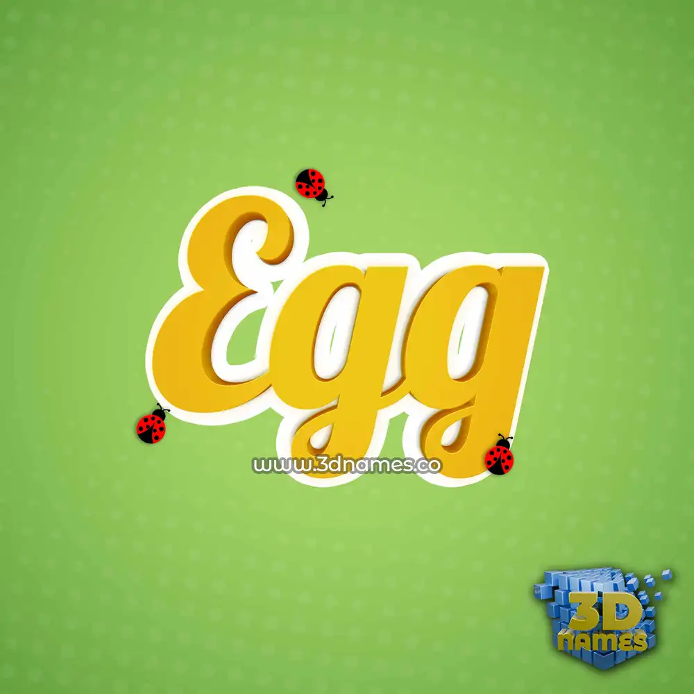 egg in Ladybugs style - 3D name wallpaper