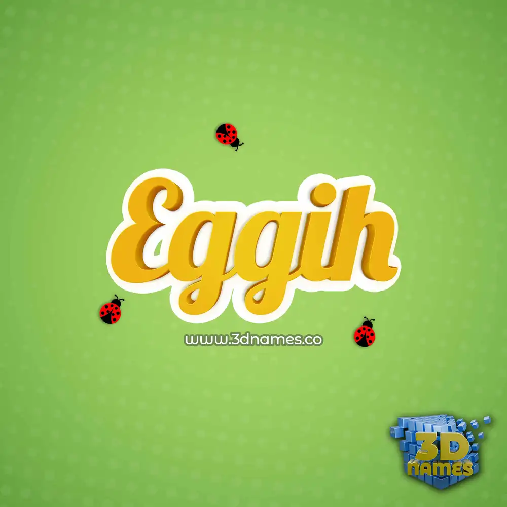 eggih in Ladybugs style - 3D name wallpaper
