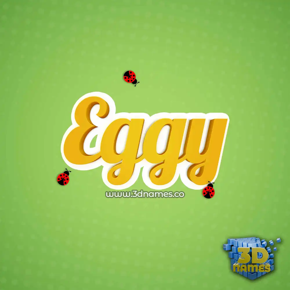 eggy in Ladybugs style - 3D name wallpaper