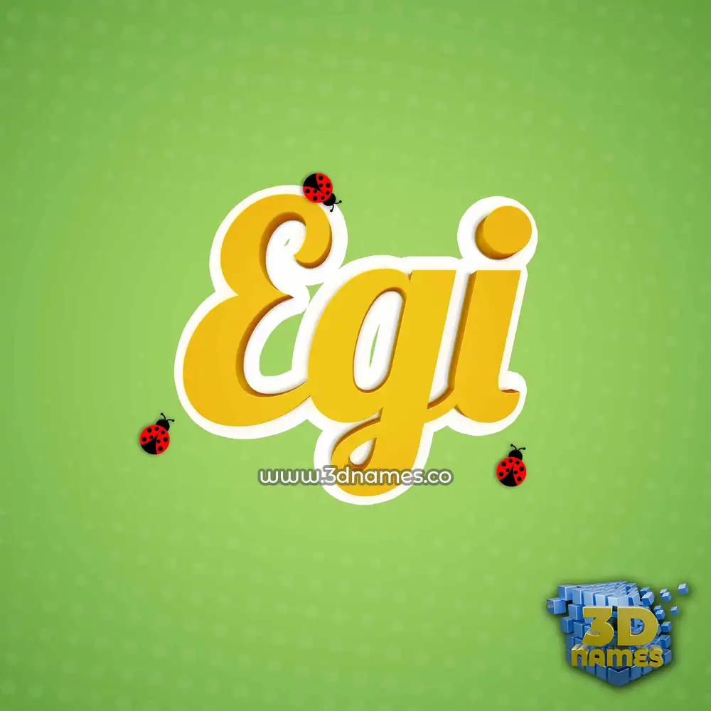 egi in Ladybugs style - 3D name wallpaper