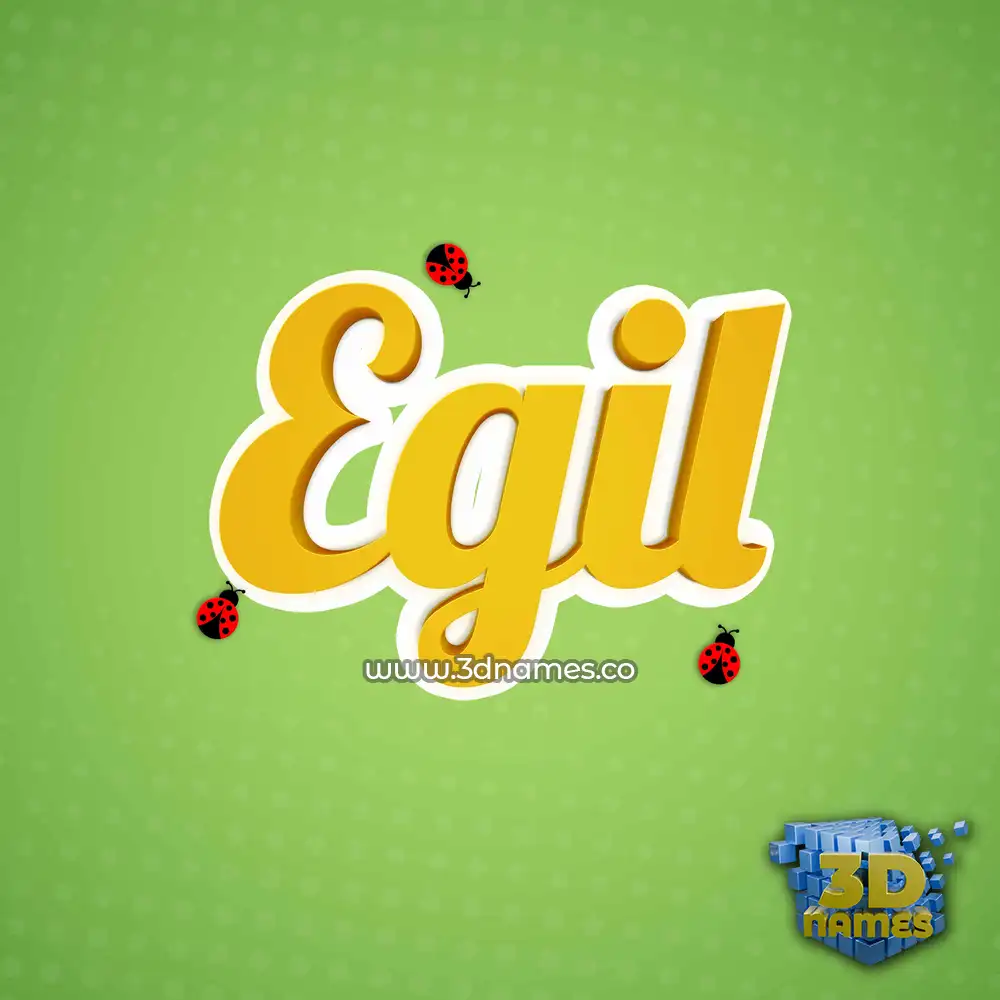 egil in Ladybugs style - 3D name wallpaper