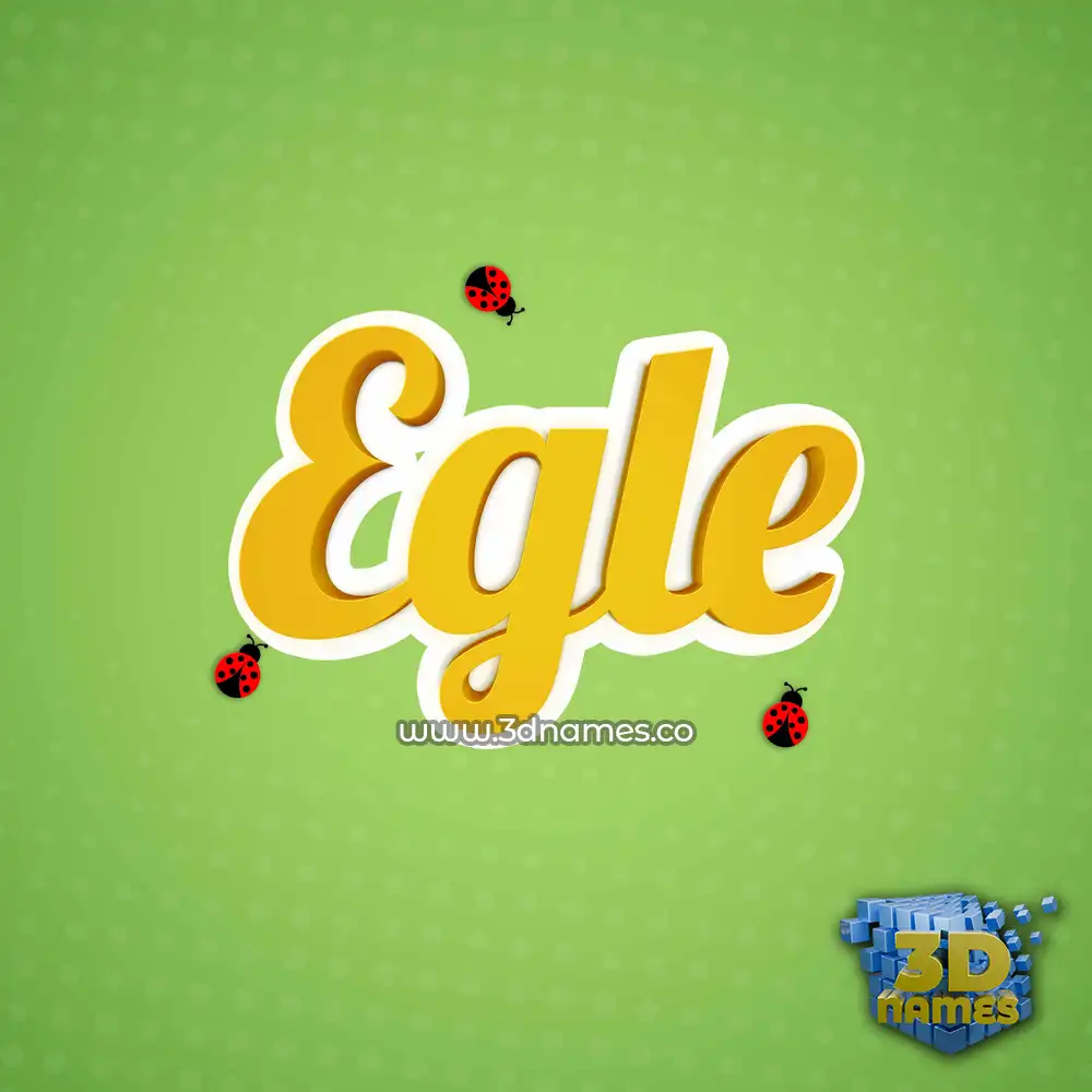egle in Ladybugs style - 3D name wallpaper