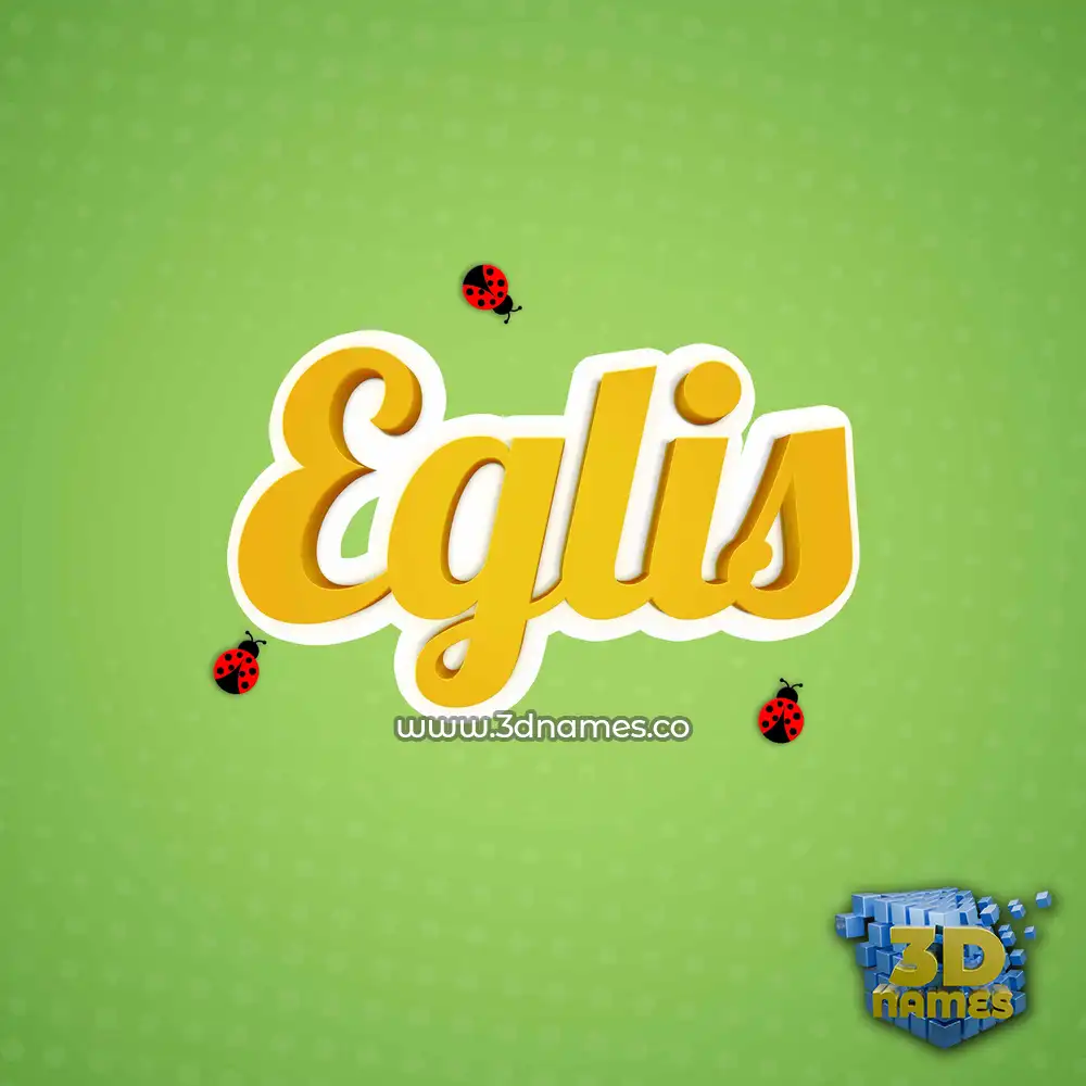 eglis in Ladybugs style - 3D name wallpaper