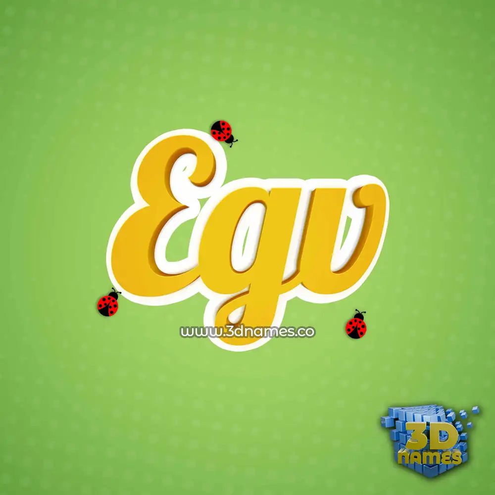egv in Ladybugs style - 3D name wallpaper