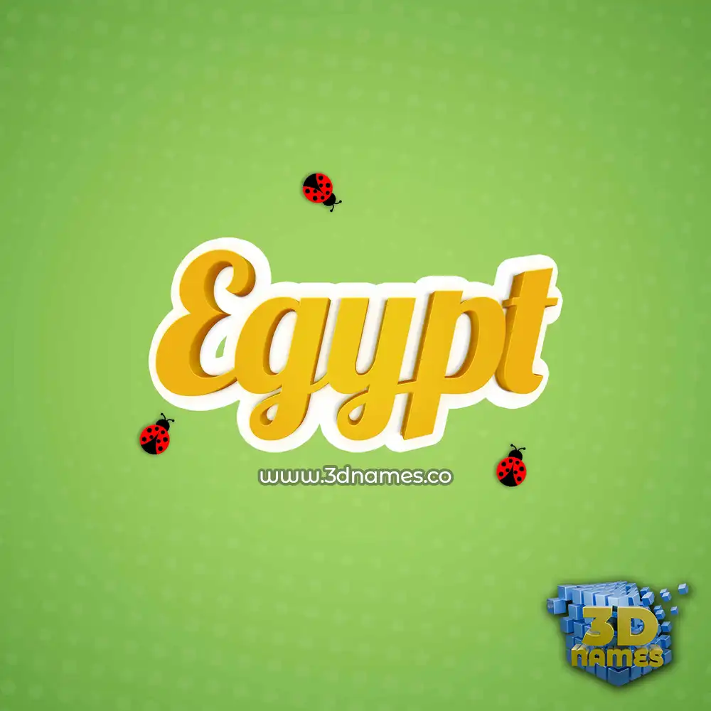 egypt in Ladybugs style - 3D name wallpaper