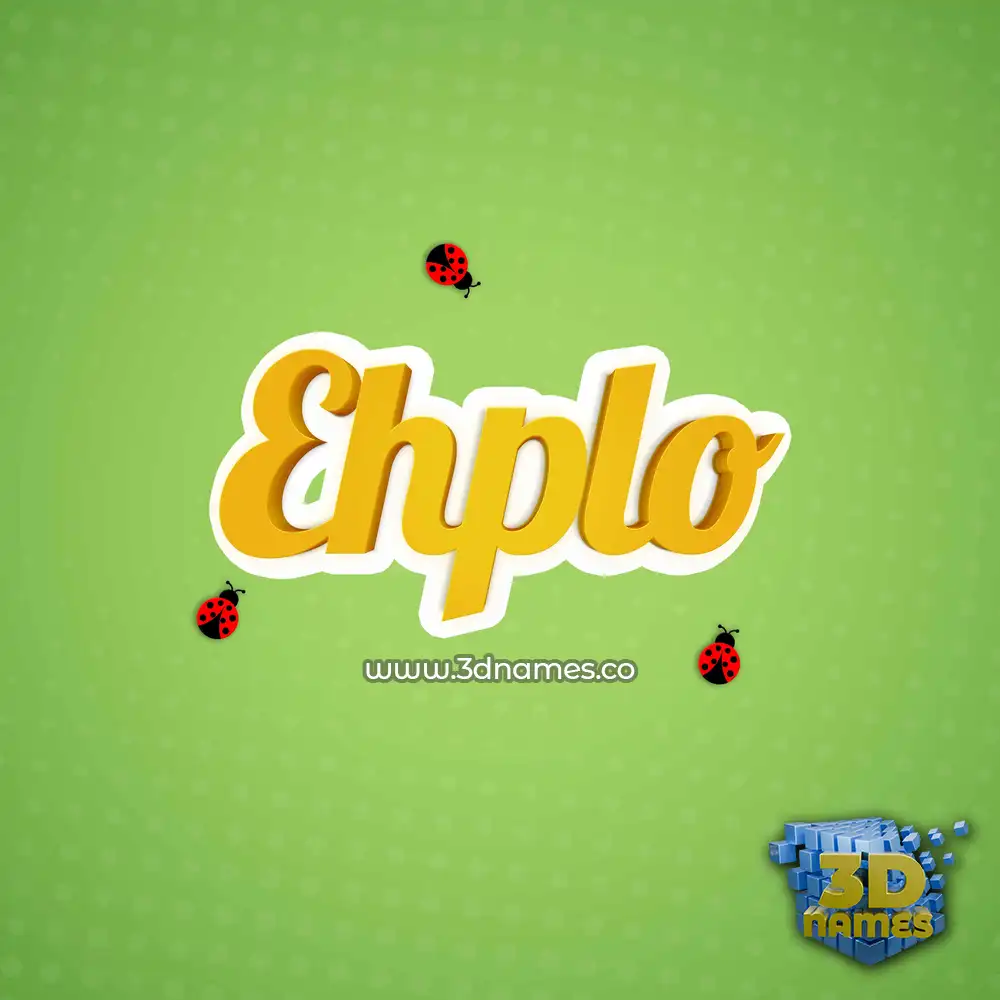ehplo in Ladybugs style - 3D name wallpaper