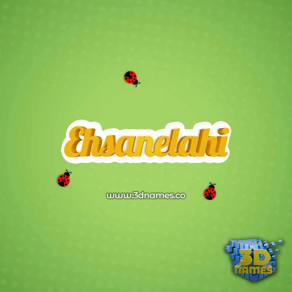 ehsanelahi in Ladybugs style - 3D name wallpaper