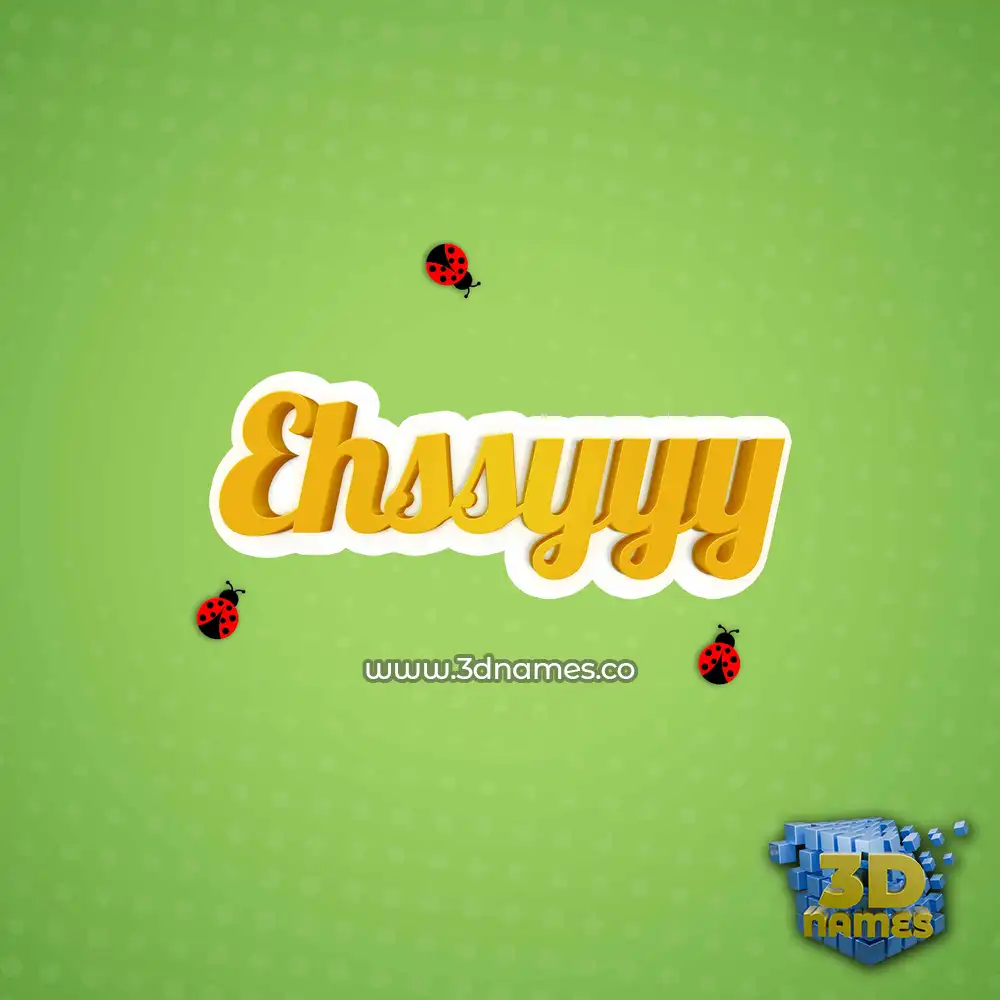 ehssyyy in Ladybugs style - 3D name wallpaper