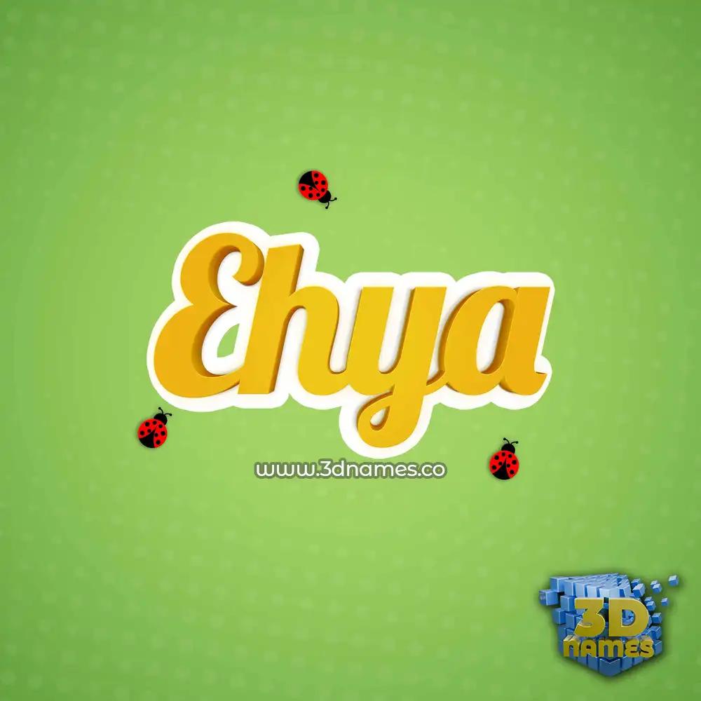 ehya in Ladybugs style - 3D name wallpaper