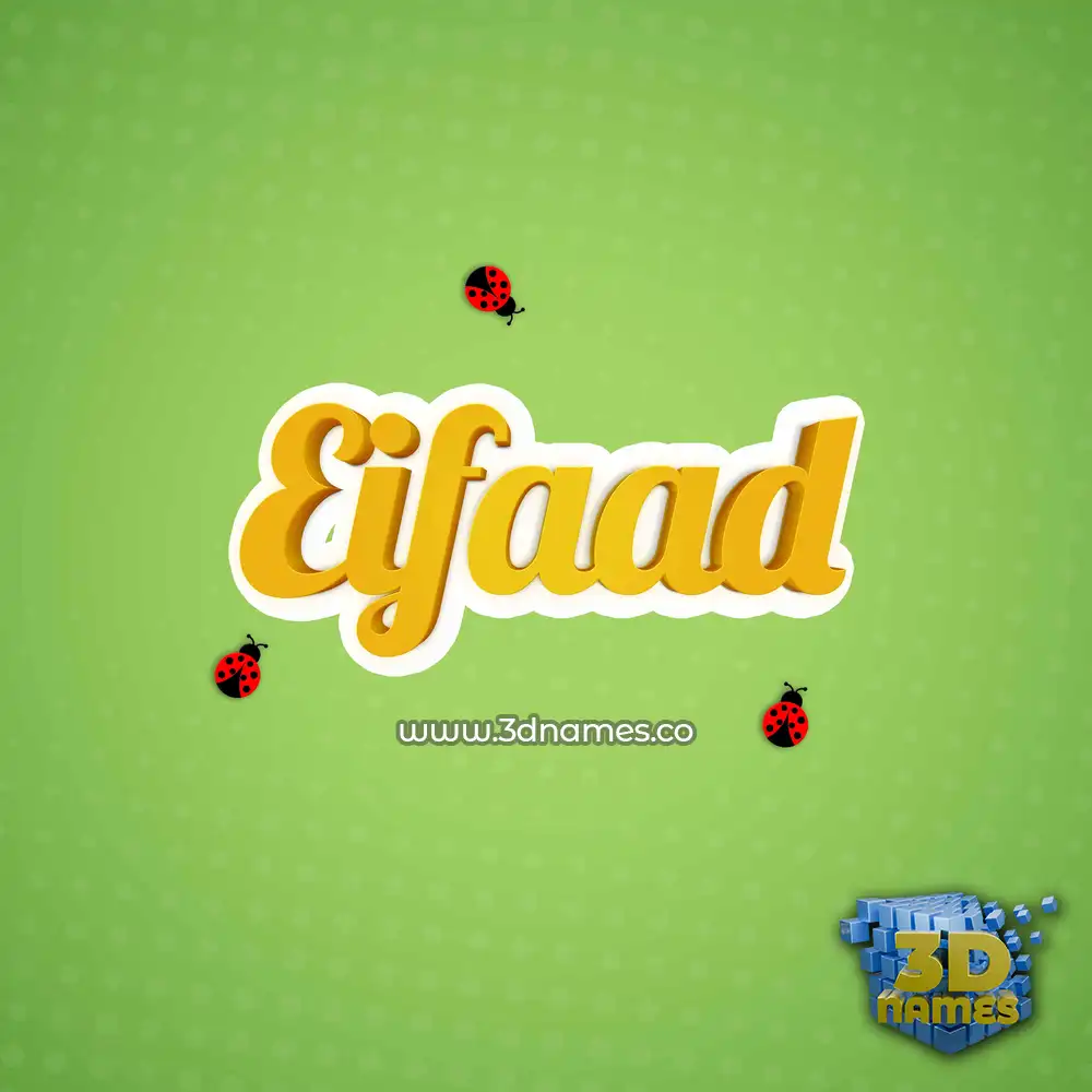 eifaad in Ladybugs style - 3D name wallpaper