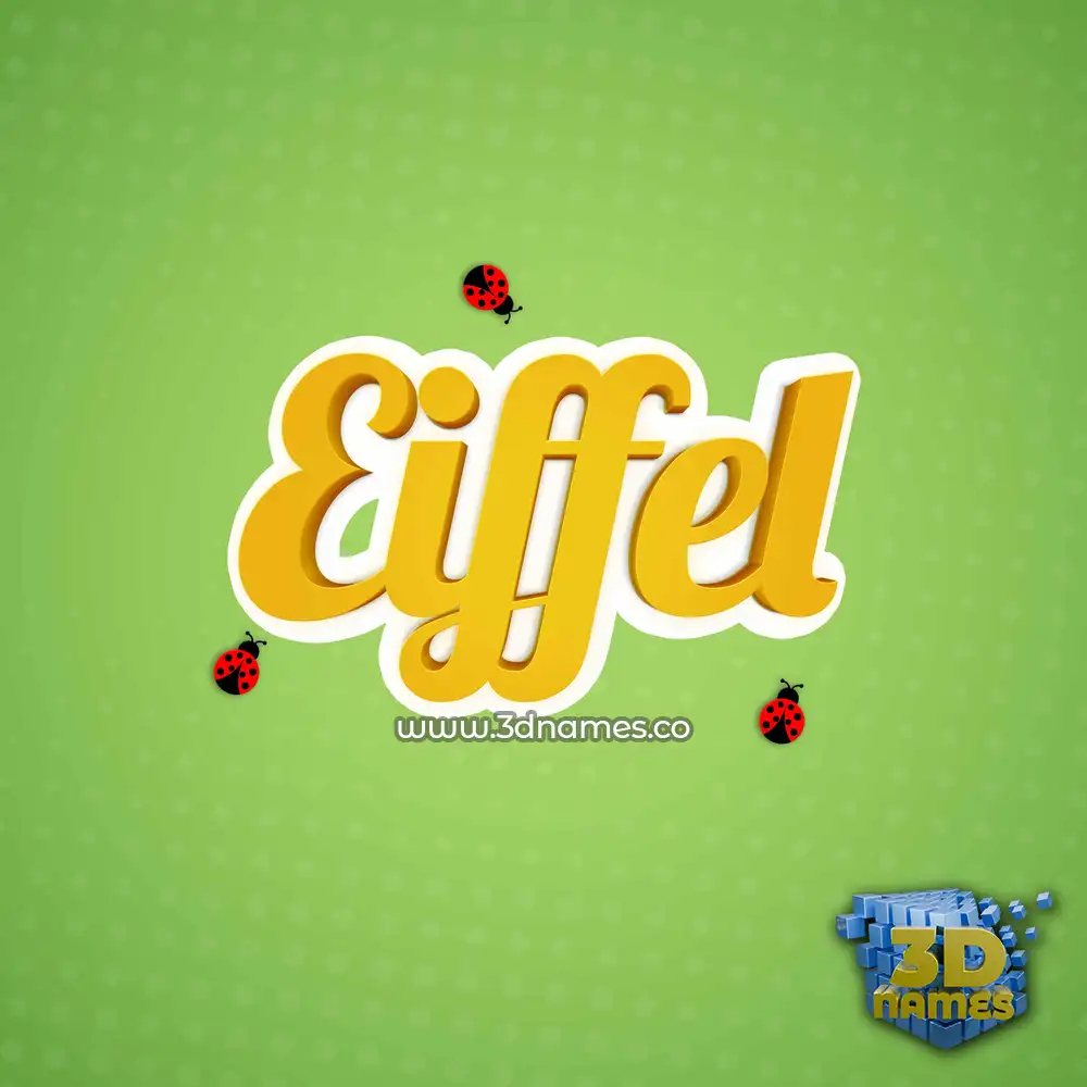 eiffel in Ladybugs style - 3D name wallpaper