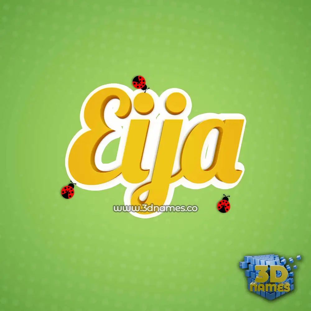 eija in Ladybugs style - 3D name wallpaper