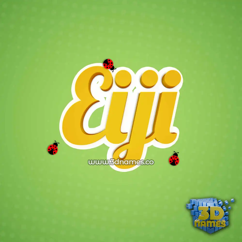 eiji in Ladybugs style - 3D name wallpaper