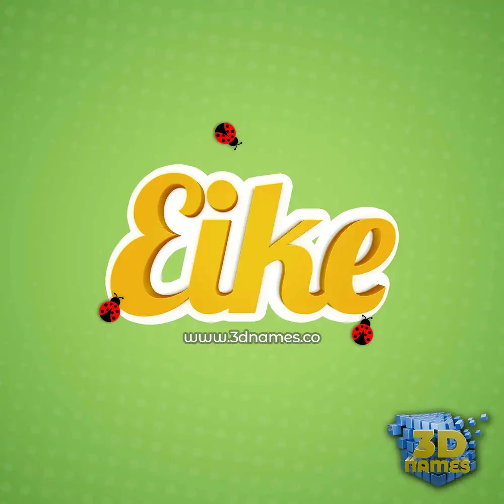 eike in Ladybugs style - 3D name wallpaper
