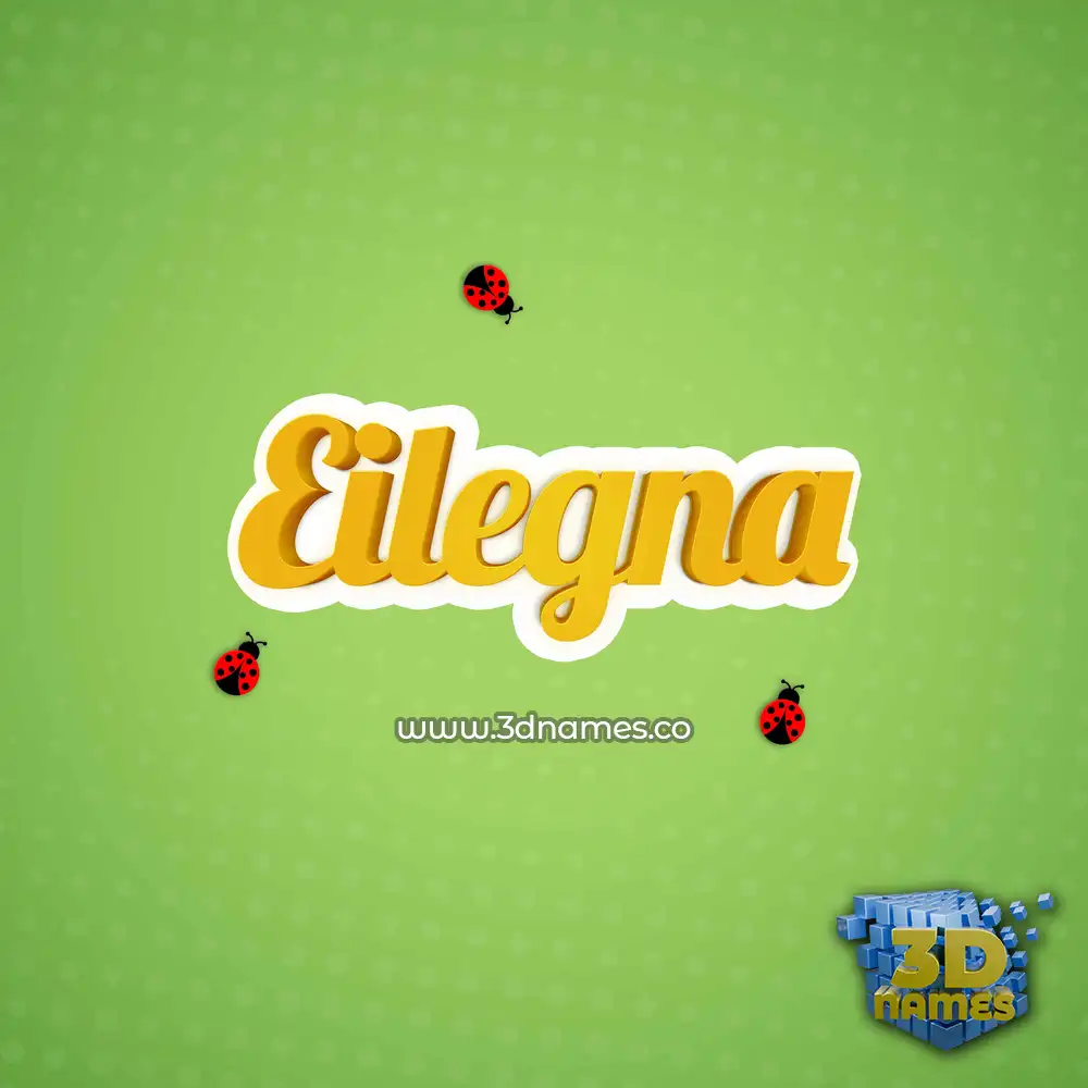 eilegna in Ladybugs style - 3D name wallpaper