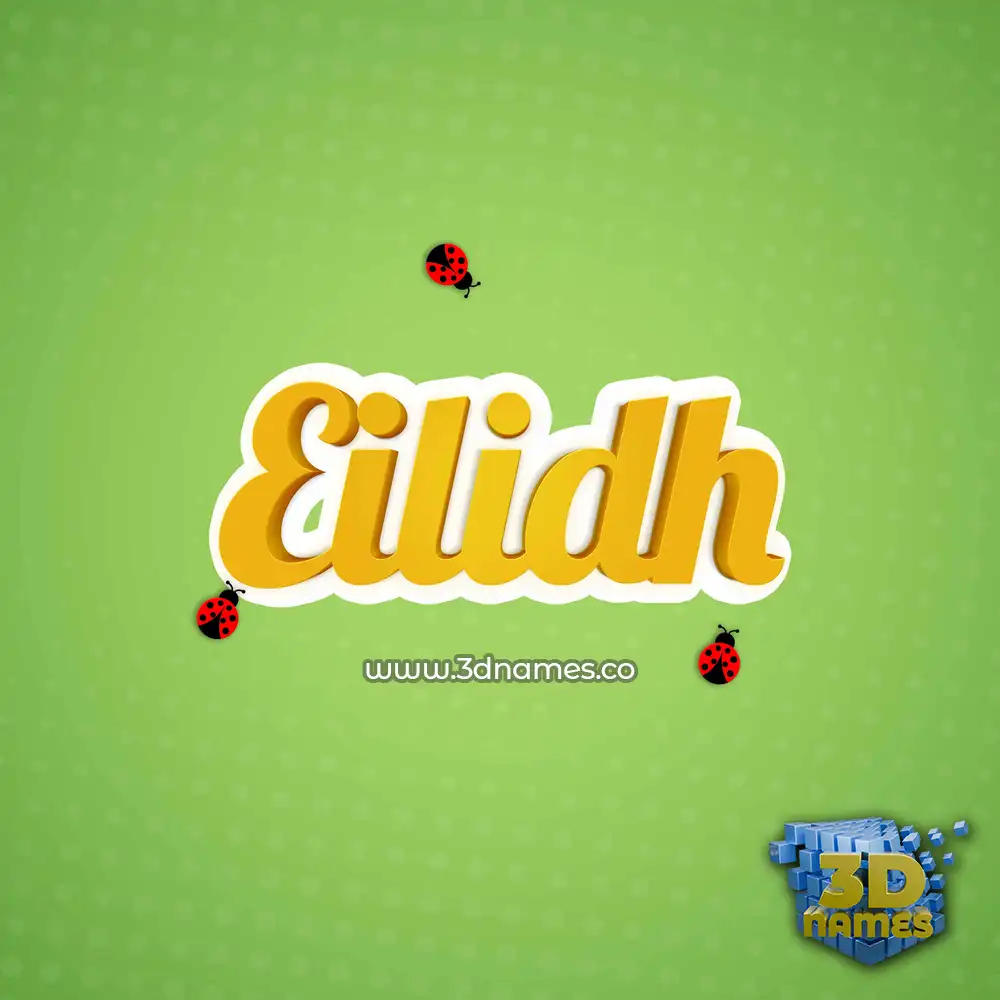 eilidh in Ladybugs style - 3D name wallpaper
