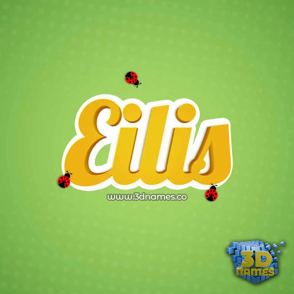 eilis in Ladybugs style - 3D name wallpaper