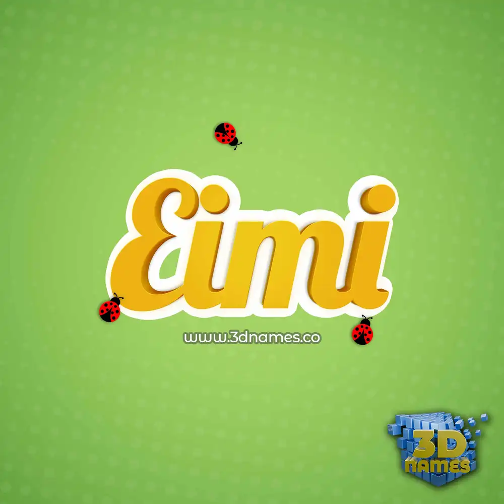 eimi in Ladybugs style - 3D name wallpaper