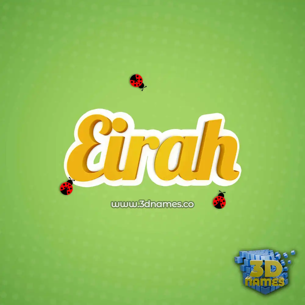 eirah in Ladybugs style - 3D name wallpaper