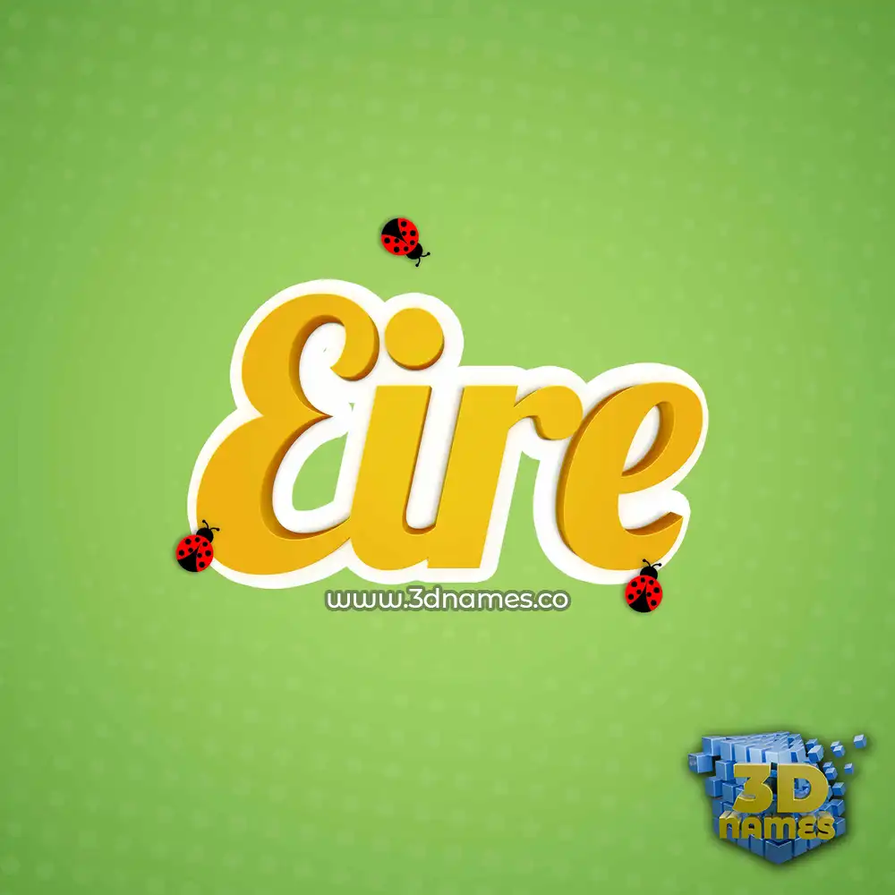 eire in Ladybugs style - 3D name wallpaper