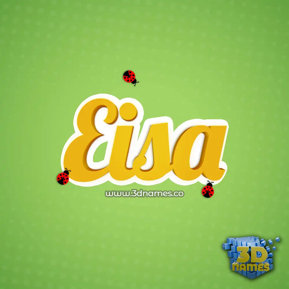 eisa in Ladybugs style - 3D name wallpaper