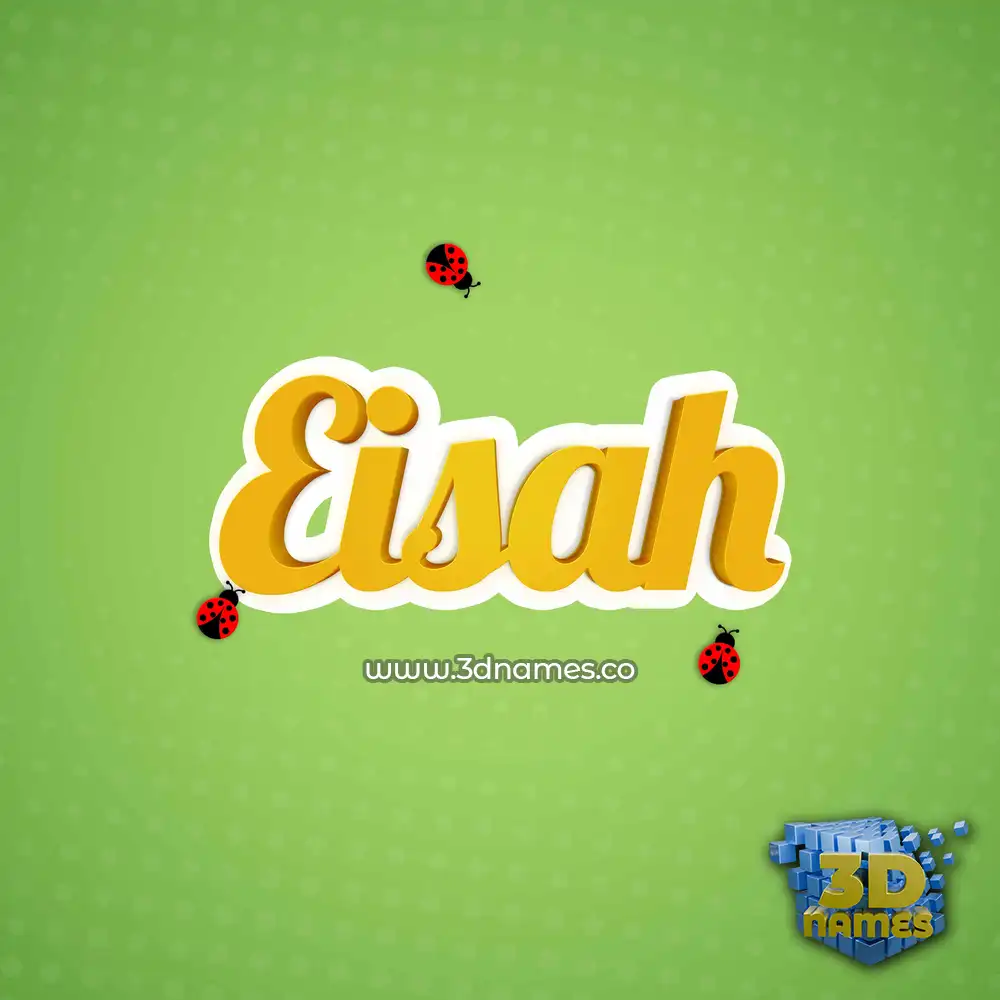 eisah in Ladybugs style - 3D name wallpaper