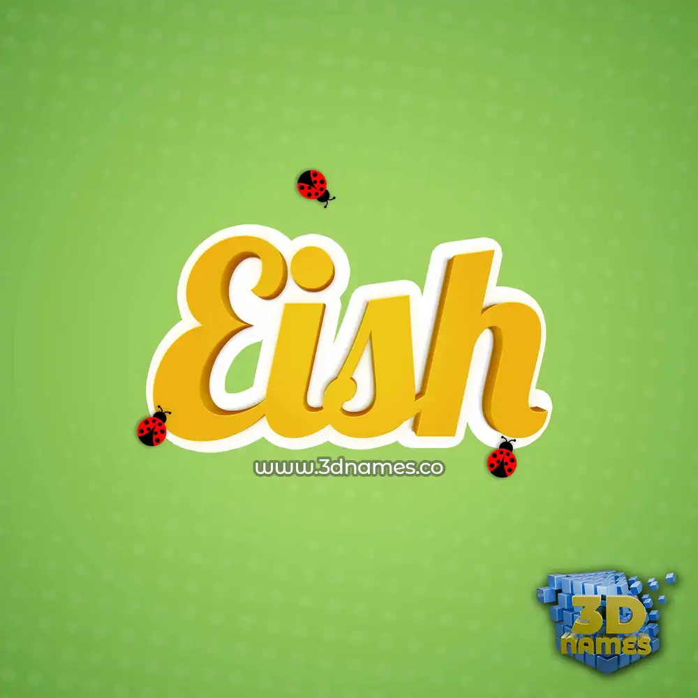 eish in Ladybugs style - 3D name wallpaper