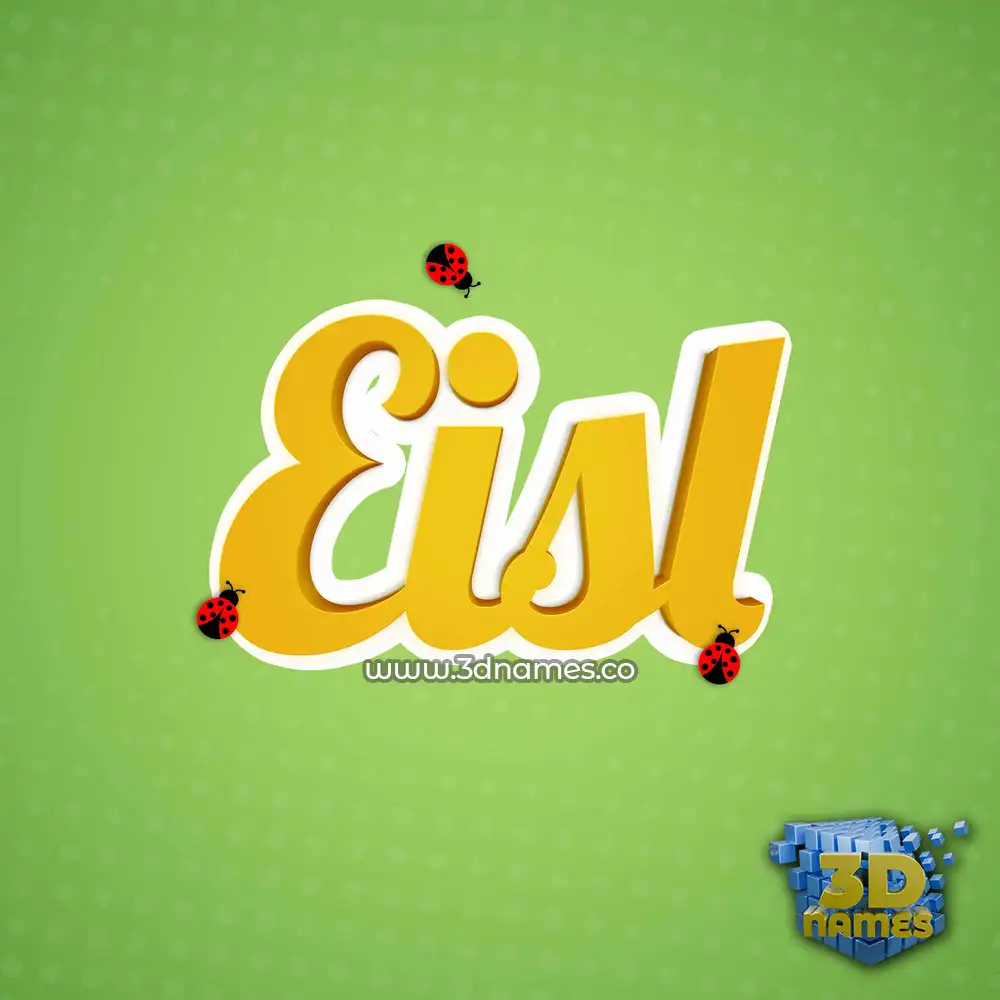 eisl in Ladybugs style - 3D name wallpaper