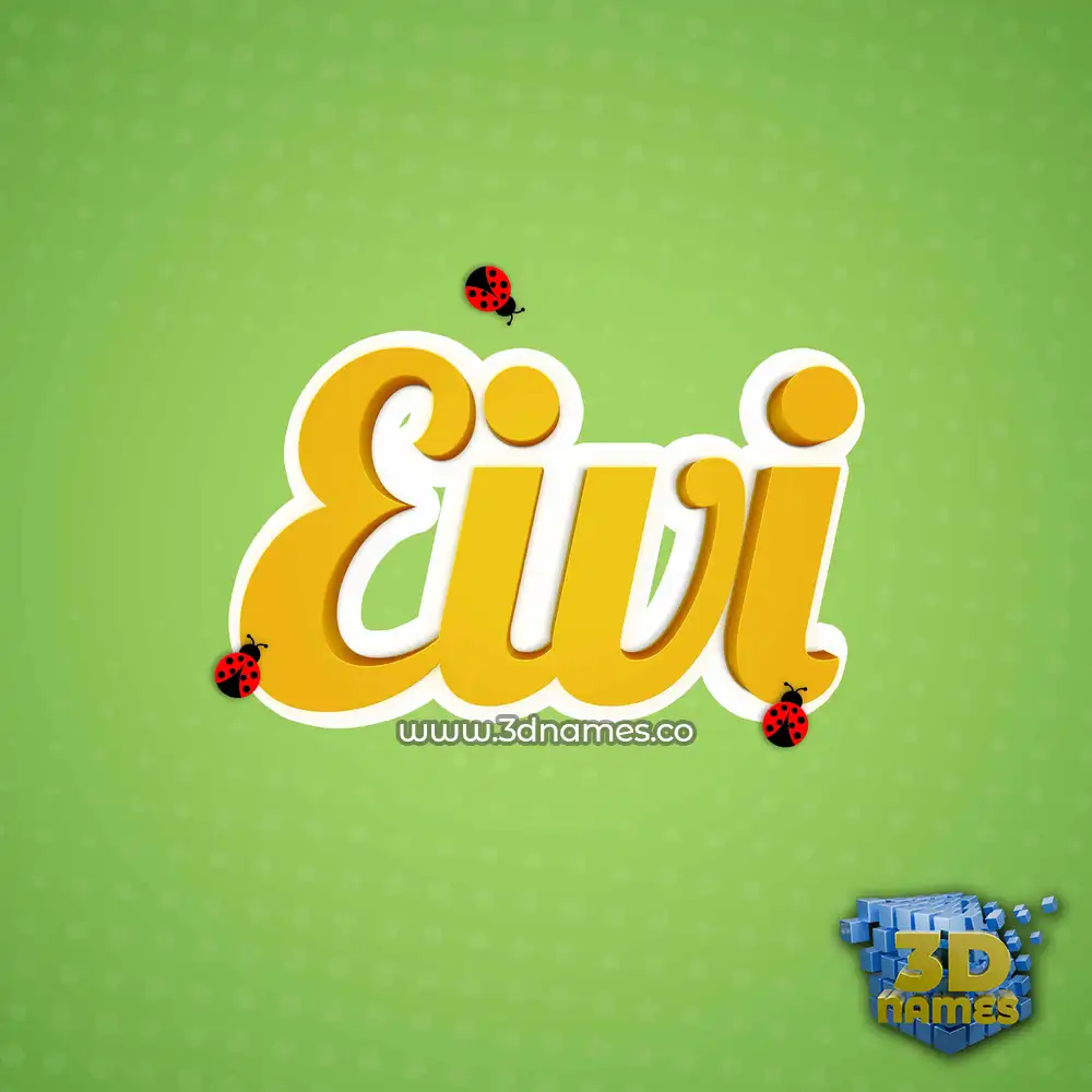 eivi in Ladybugs style - 3D name wallpaper