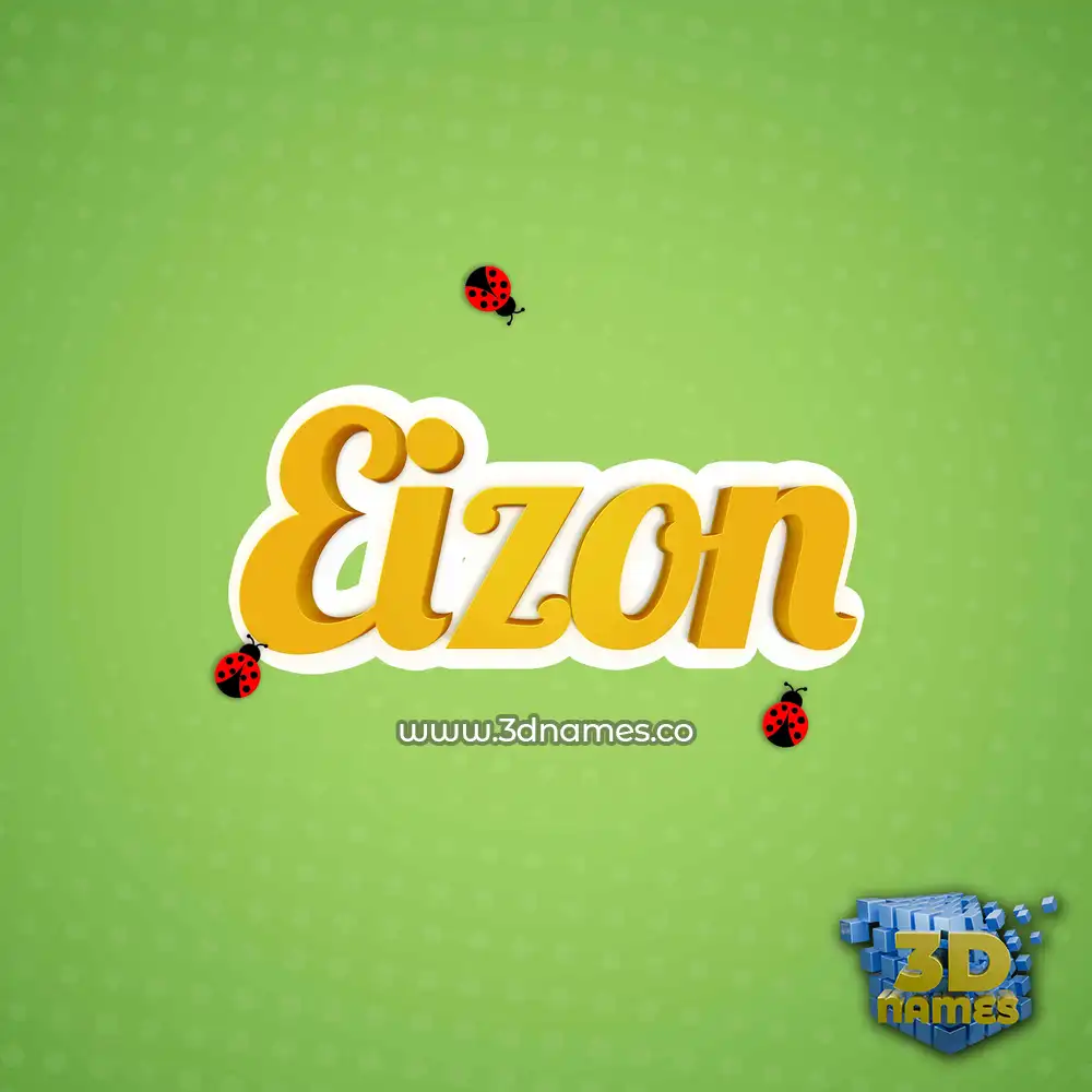 eizon in Ladybugs style - 3D name wallpaper