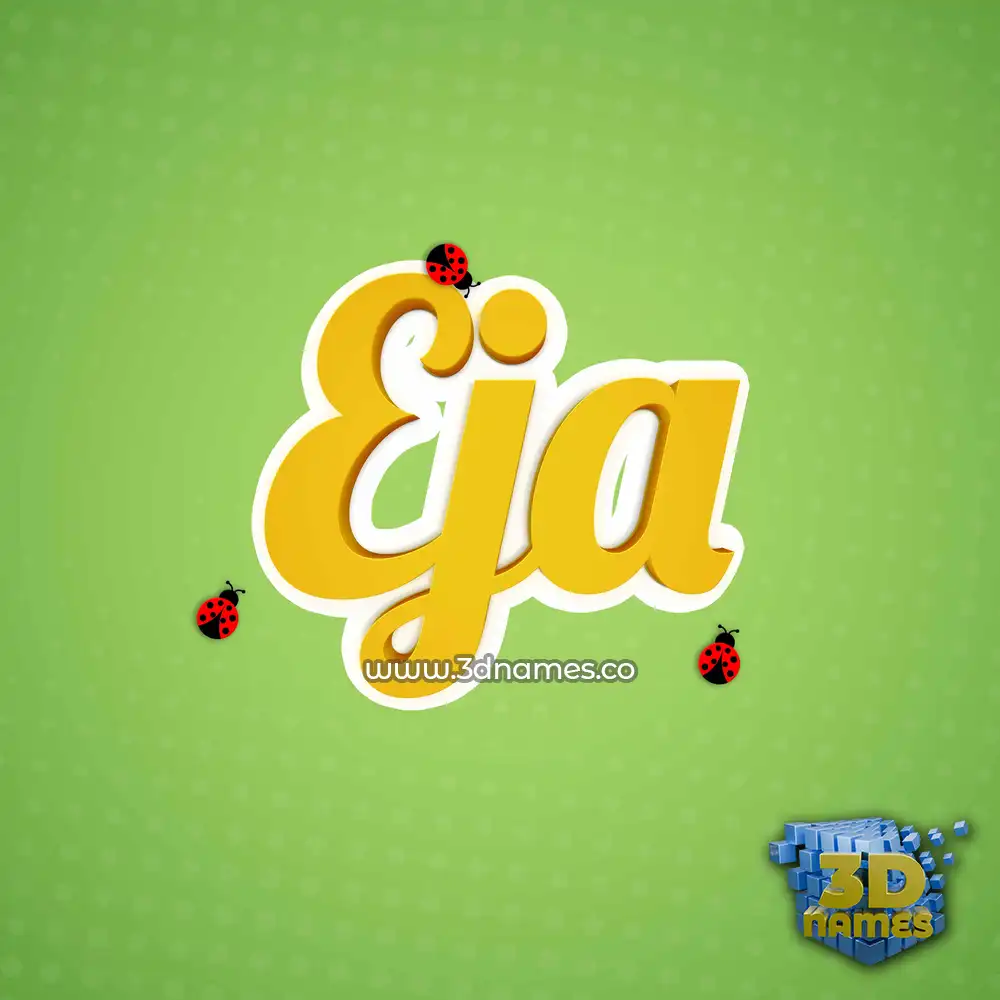 eja in Ladybugs style - 3D name wallpaper